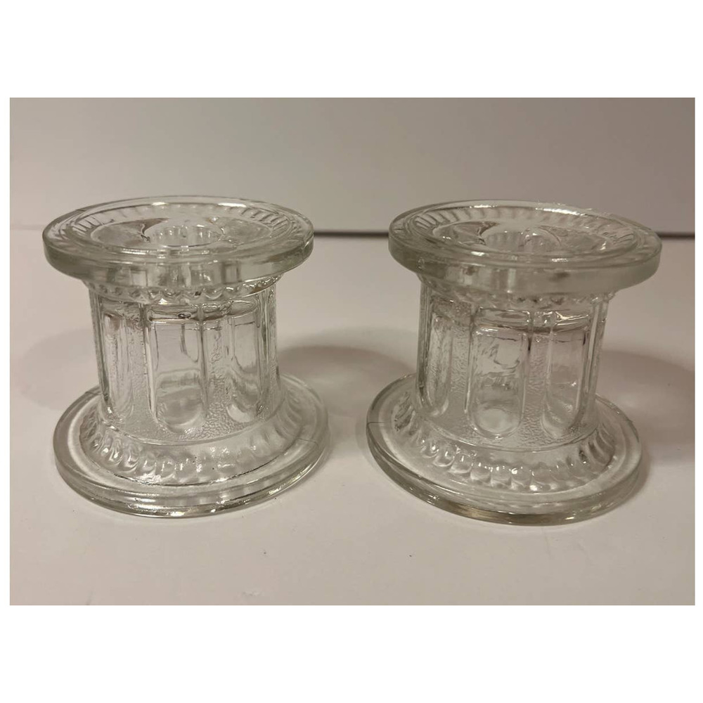 Home Interiors Reversible Candleholder Set of 2  2 3/4" Tall x‎ 3" / 2 1/2" Wide